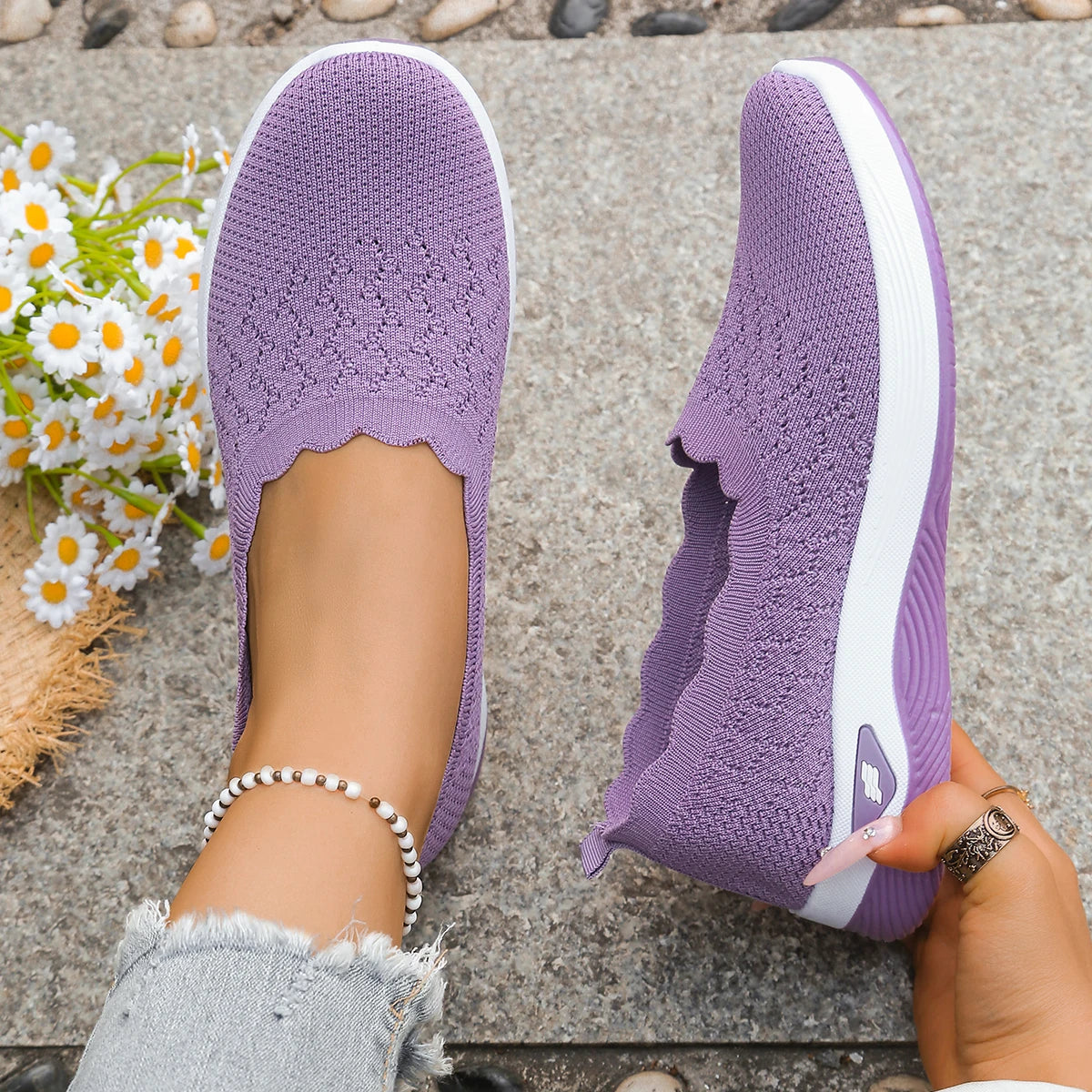 Zapatillas SoftWalk™ de Borde Festoneado