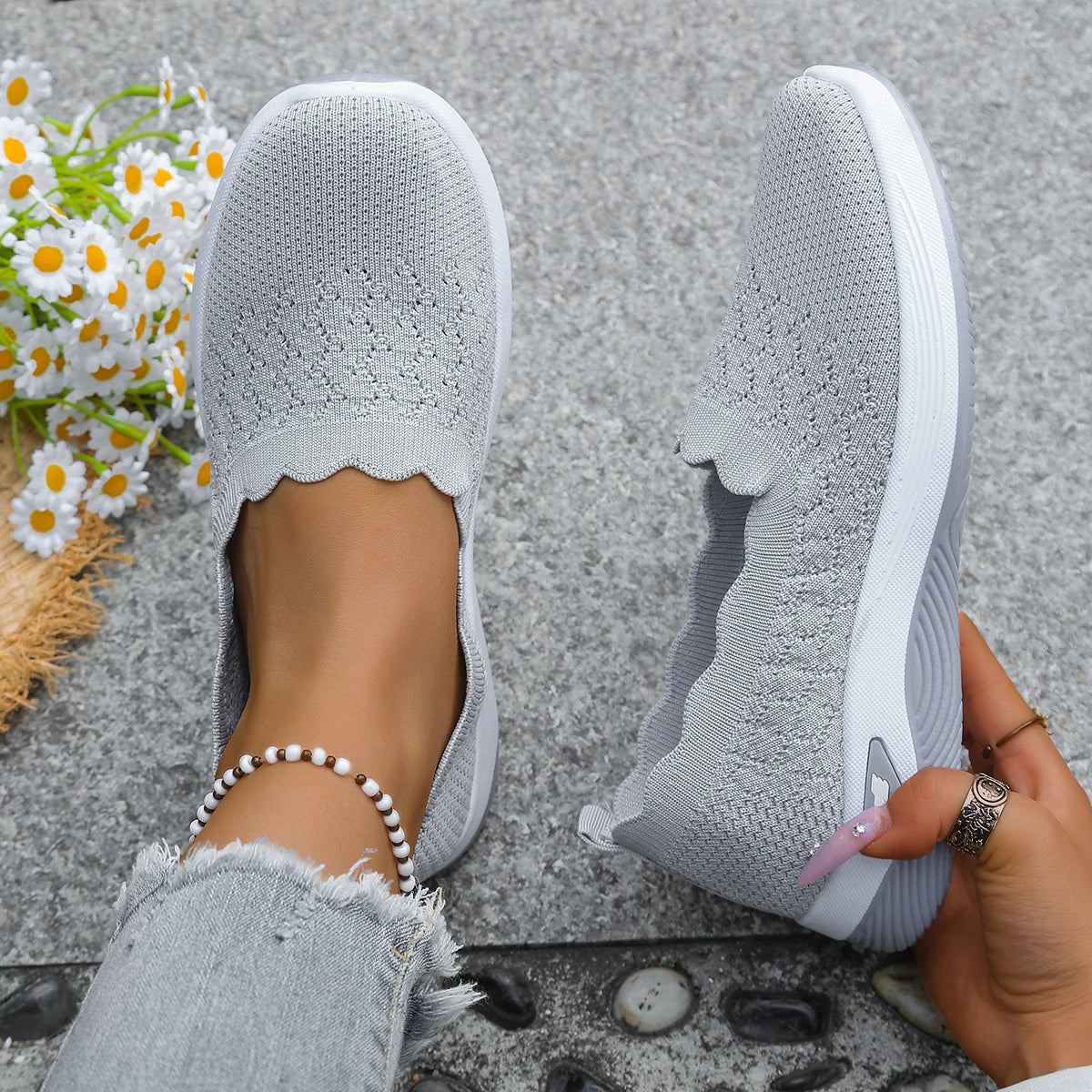 Zapatillas SoftWalk™ de Borde Festoneado