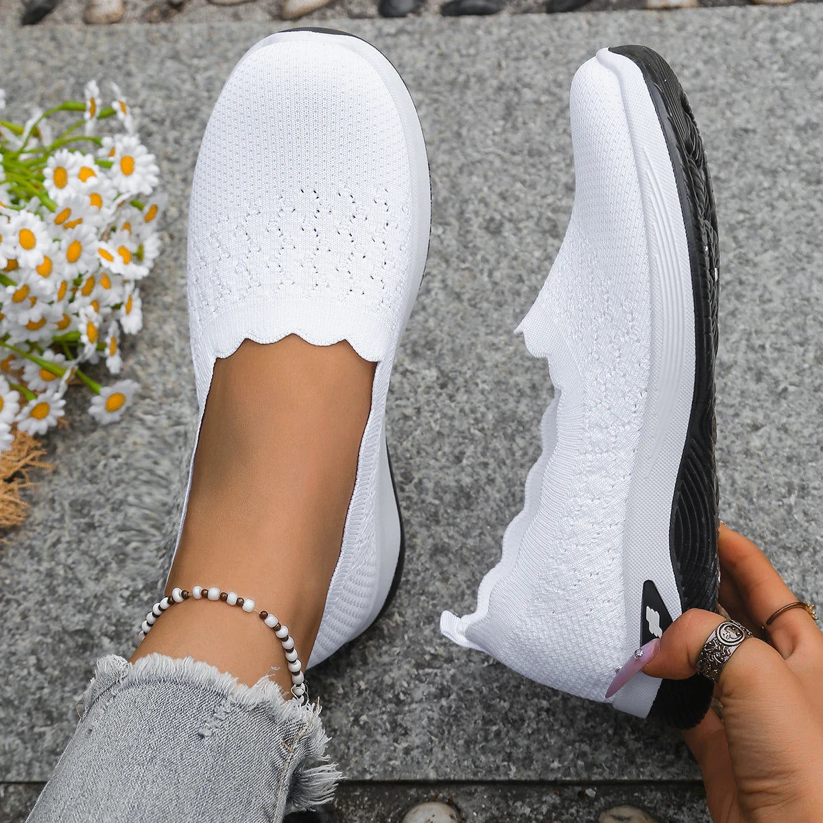 Zapatillas SoftWalk™ de Borde Festoneado